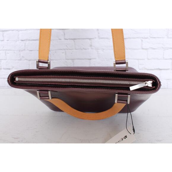 Louis Vuitton Stockton Purple Matte Vernis Satchel Shoulder Handbag Purse A4999 - Picture 9 of 10